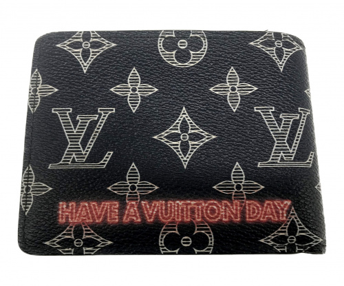 LOUIS VUITTON（ルイ ヴィトン）LOUIS VUITTON (ルイ ヴィトン) 2つ折り財布 ネイビー ミュルティプル アップサイドダウン M62891 RA1138の古着・服飾アイテム
