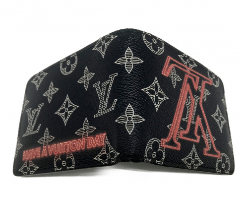 LOUIS VUITTON（ルイ ヴィトン）LOUIS VUITTON (ルイ ヴィトン) 2つ折り財布 ネイビー ミュルティプル アップサイドダウン M62891 RA1138の古着・服飾アイテム