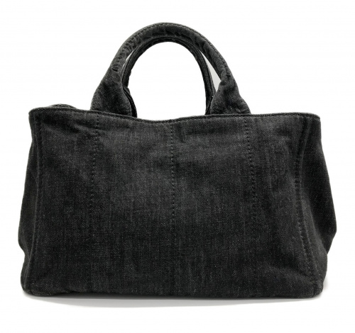 PRADA（プラダ）PRADA (プラダ) 2WAYバッグ ブラック カナパ B2642B デニム 110の古着・服飾アイテム