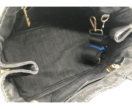 PRADA（プラダ）PRADA (プラダ) 2WAYバッグ ブラック カナパ B2642B デニム 110の古着・服飾アイテム