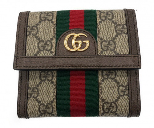 GUCCI（グッチ）GUCCI (グッチ) 2つ折り財布 グレー オフィディア 523173 2149の古着・服飾アイテム