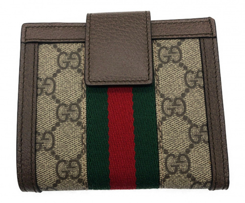 GUCCI（グッチ）GUCCI (グッチ) 2つ折り財布 グレー オフィディア 523173 2149の古着・服飾アイテム