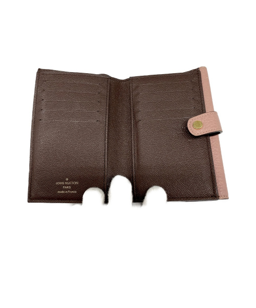 LOUIS VUITTON（ルイ ヴィトン）LOUIS VUITTON (ルイ ヴィトン) 2つ折り財布 ブラウン×ピンク ダミエ N60043 SP0127の古着・服飾アイテム