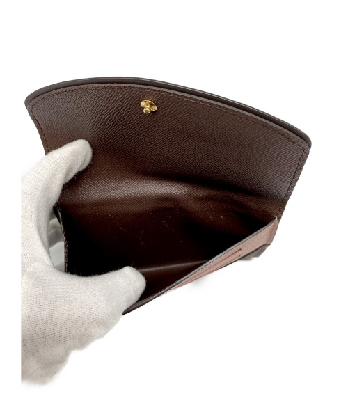 LOUIS VUITTON（ルイ ヴィトン）LOUIS VUITTON (ルイ ヴィトン) 2つ折り財布 ブラウン×ピンク ダミエ N60043 SP0127の古着・服飾アイテム