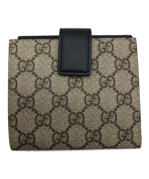 GUCCI（グッチ）GUCCI (グッチ) Wホック財布 ブラックの古着・服飾アイテム