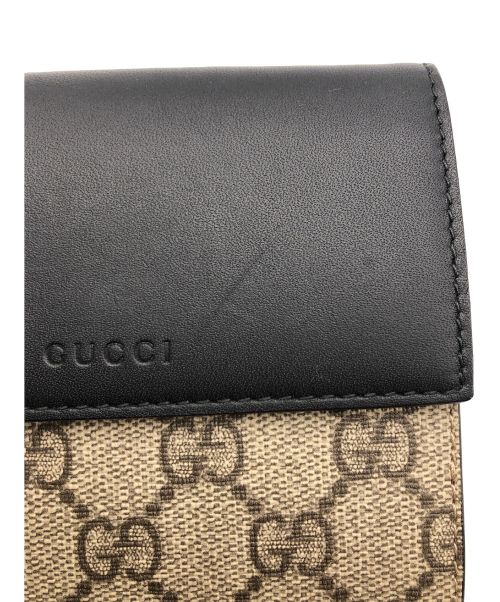GUCCI（グッチ）GUCCI (グッチ) Wホック財布 ブラックの古着・服飾アイテム