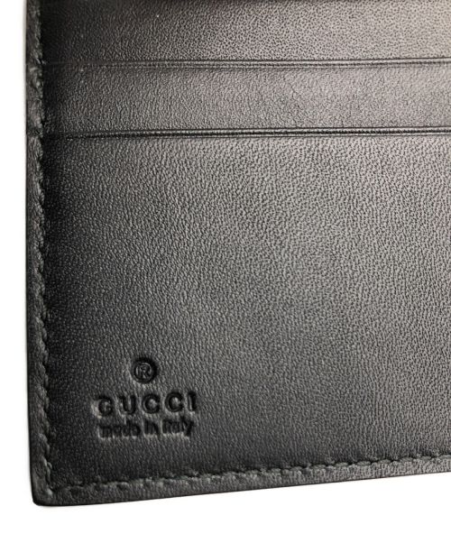 GUCCI（グッチ）GUCCI (グッチ) Wホック財布 ブラックの古着・服飾アイテム
