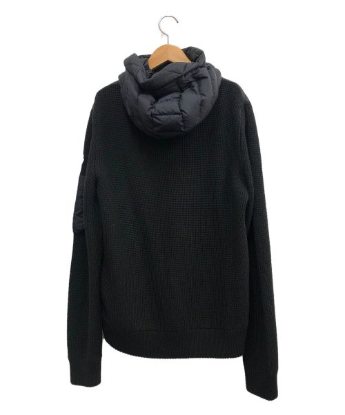 MONCLER（モンクレール）MONCLER (モンクレール) フーテッドニットジャケット ブラック サイズ:Lの古着・服飾アイテム