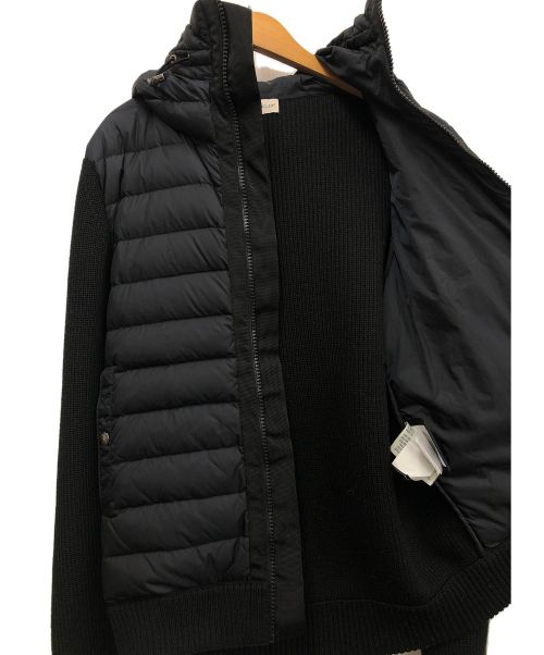 MONCLER（モンクレール）MONCLER (モンクレール) フーテッドニットジャケット ブラック サイズ:Lの古着・服飾アイテム