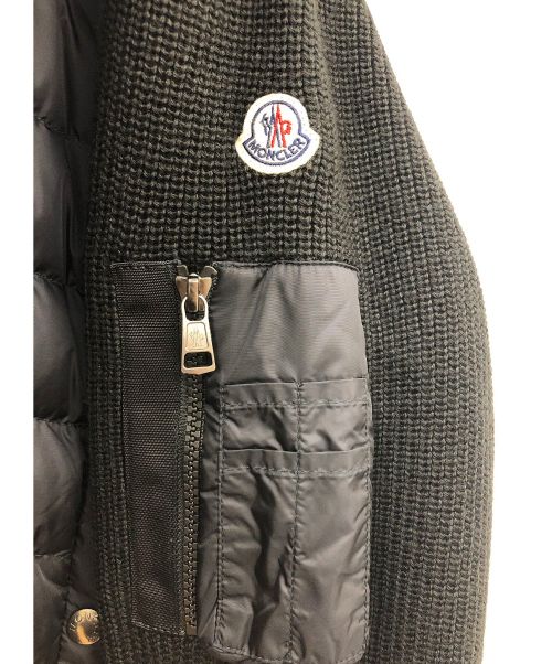 MONCLER（モンクレール）MONCLER (モンクレール) フーテッドニットジャケット ブラック サイズ:Lの古着・服飾アイテム