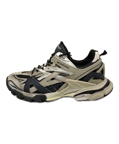 BALENCIAGA（バレンシアガ）BALENCIAGA (バレンシアガ) TRACK 2 OPEN SNEAKER(ﾄﾗｯｸ 2 ｵｰﾌﾟﾝ ｽﾆｰｶｰ) ベージュ×ブラック サイズ:UK8の古着・服飾アイテム