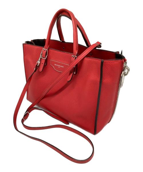 BALENCIAGA（バレンシアガ）BALENCIAGA (バレンシアガ) ザ ペーパー ミニ ジップアラウンド レッドの古着・服飾アイテム