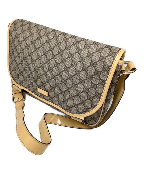 GUCCI（グッチ）GUCCI (グッチ) GGプラス メッセンジャーバッグ ベージュの古着・服飾アイテム