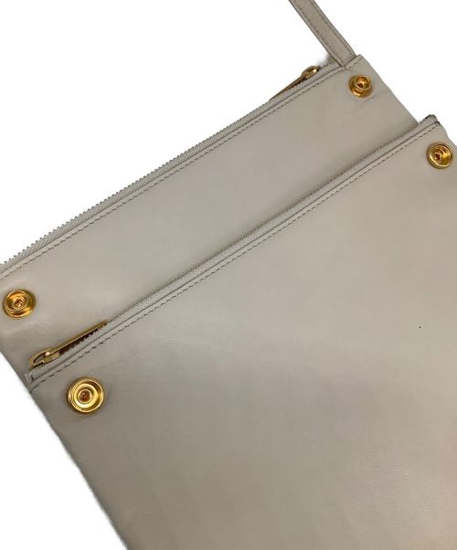 CELINE（セリーヌ）CELINE (セリーヌ) トリオショルダーバッグ ベージュの古着・服飾アイテム