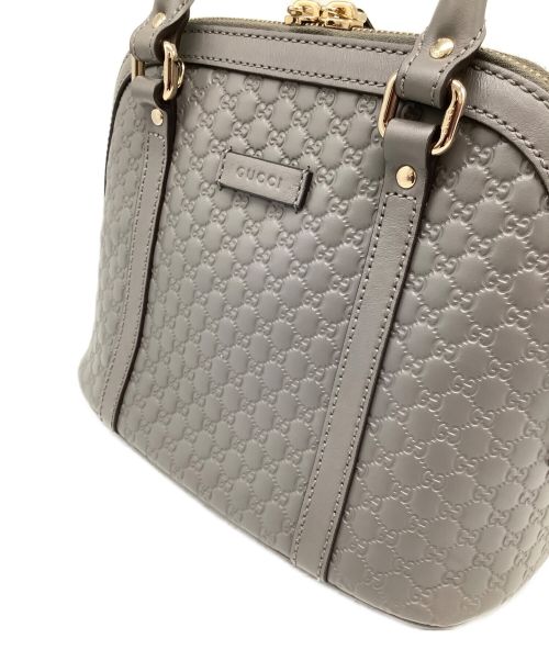 GUCCI（グッチ）GUCCI (グッチ) レザー2WAYショルダーバッグ グレーの古着・服飾アイテム