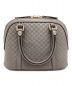 GUCCI (グッチ) レザー2WAYショルダーバッグ グレー：69800円