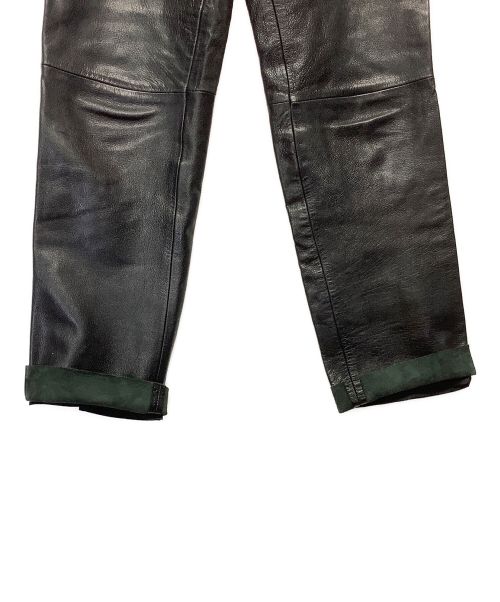 ISSEY MIYAKE（イッセイミヤケ）ISSEY MIYAKE (イッセイミヤケ) レザーパンツ ブラック サイズ:Mの古着・服飾アイテム