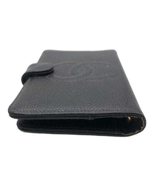 CHANEL（シャネル）CHANEL (シャネル) キャビアスキン ココマーク手帳カバー ブラックの古着・服飾アイテム