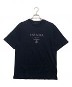 PRADAプラダ）の古着「ロゴプリントTシャツ」｜ネイビー