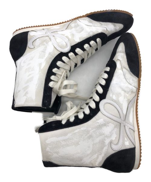 LOEWE（ロエベ）LOEWE (ロエベ) バレエランナーハイカット ホワイト×ブラック サイズ:24.5cmの古着・服飾アイテム