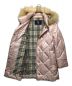 中古・古着 BURBERRY LONDON (バーバリー ロンドン) フォックスファーダウンコート ピンク サイズ:9：10000円