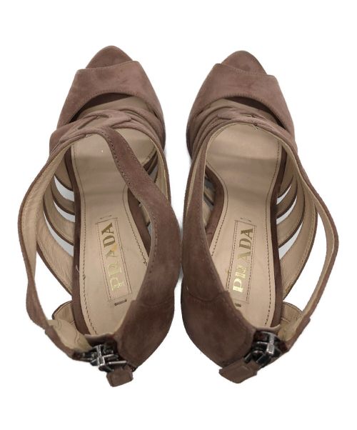 PRADA（プラダ）PRADA (プラダ) ヒールサンダル ピンク サイズ:23.5cmの古着・服飾アイテム