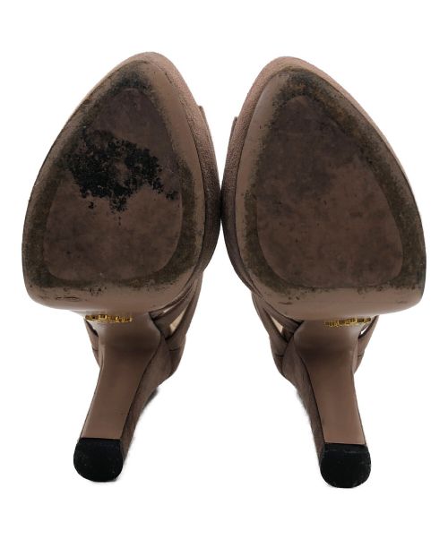 PRADA（プラダ）PRADA (プラダ) ヒールサンダル ピンク サイズ:23.5cmの古着・服飾アイテム