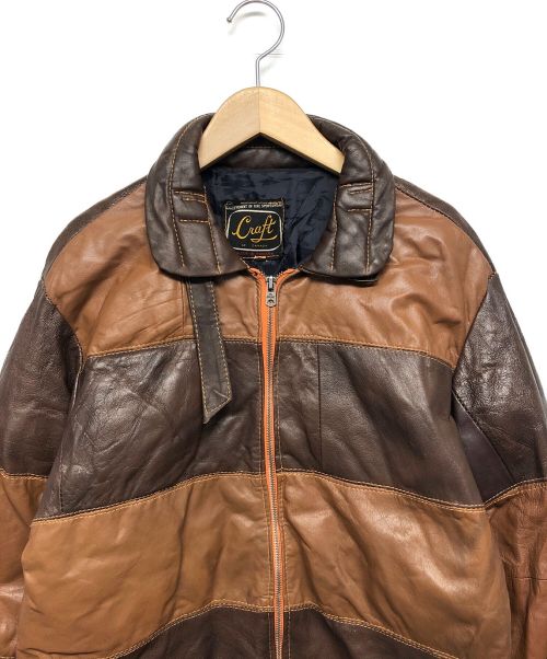Craft OF CANADA（Craft OF CANADA）Craft OF CANADA (Craft OF CANADA) レザーブルゾン ブラウン サイズ:FREEの古着・服飾アイテム
