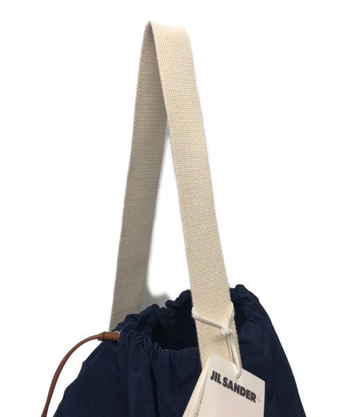 JIL SANDER+（ジルサンダープラス）JIL SANDER+ (ジルサンダープラス) 巾着ショルダーバッグ ネイビーの古着・服飾アイテム