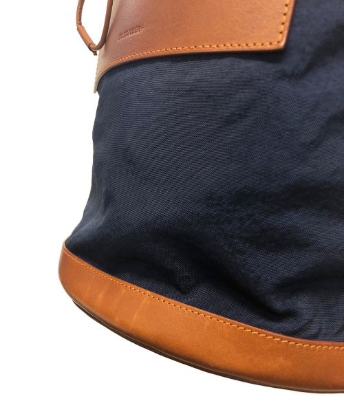 JIL SANDER+（ジルサンダープラス）JIL SANDER+ (ジルサンダープラス) 巾着ショルダーバッグ ネイビーの古着・服飾アイテム