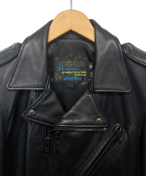 SCHOTT BROS.（ショット）SCHOTT BROS. (ショットブロス) ダブルライダースジャケット ブラック サイズ:UK32の古着・服飾アイテム
