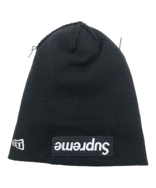 SUPREME（シュプリーム）SUPREME (シュプリーム) New Era (ニューエラ) 2018モデル ニット帽 ブラックの古着・服飾アイテム