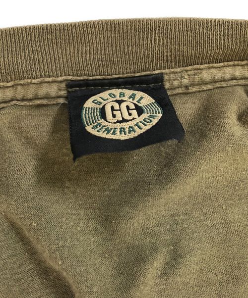 GLOBAL GENERATION（GLOBAL GENERATION）GLOBAL GENERATION (GLOBAL GENERATION) 半袖カットソー カーキ サイズ:不明の古着・服飾アイテム