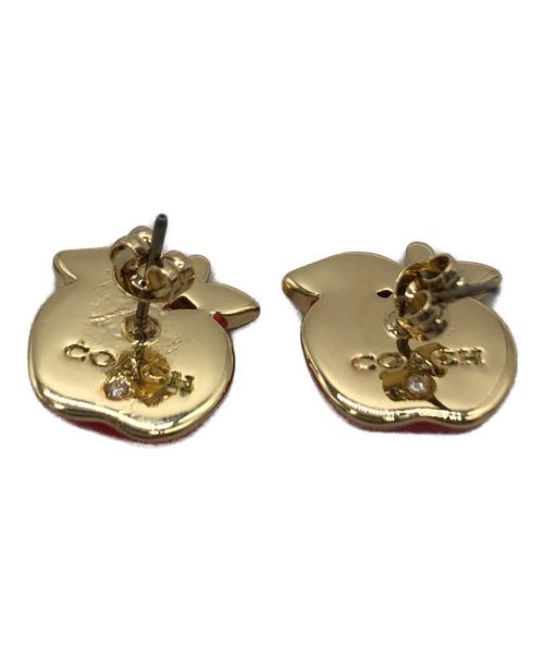 COACH（コーチ）COACH (コーチ) シグネチャー アンド アップル スタッド ピアス セット レッドの古着・服飾アイテム