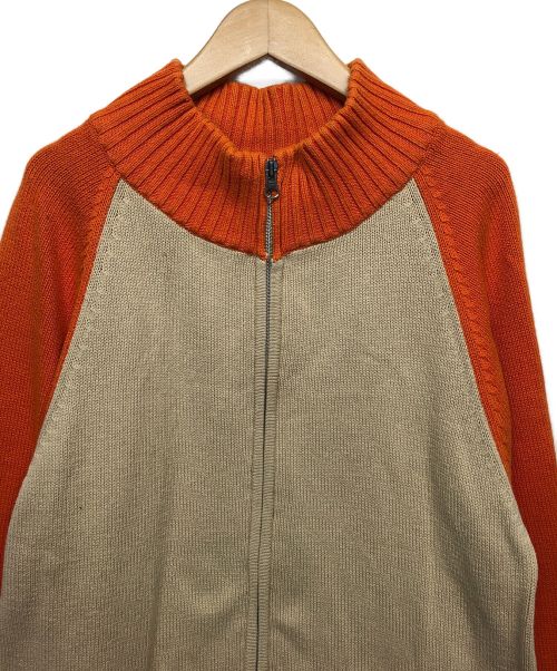 Pearl Diver（パールダイバー）Pearl Diver (パールダイバー) カーディガン オレンジ×ベージュ サイズ:Mの古着・服飾アイテム