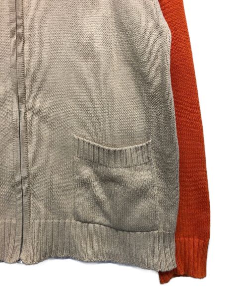 Pearl Diver（パールダイバー）Pearl Diver (パールダイバー) カーディガン オレンジ×ベージュ サイズ:Mの古着・服飾アイテム