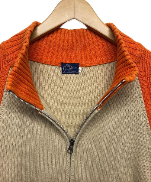Pearl Diver（パールダイバー）Pearl Diver (パールダイバー) カーディガン オレンジ×ベージュ サイズ:Mの古着・服飾アイテム