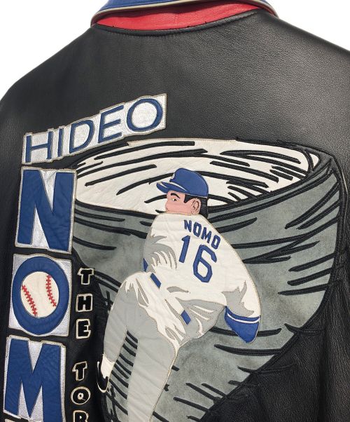 B-1st（B-1st）B-1st (B-1st) レザージャケット ブルー×ブラック サイズ:Lの古着・服飾アイテム