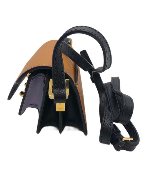 MARNI（マルニ）MARNI (マルニ) ナノトランクショルダーバッグ ブラウン×パープルの古着・服飾アイテム