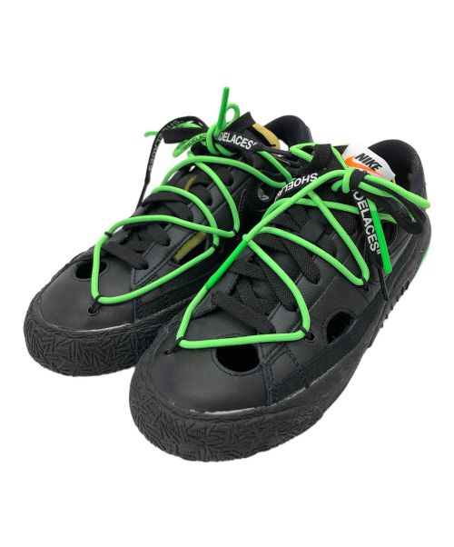 NIKE（ナイキ）NIKE (ナイキ) OFFWHITE (オフホワイト) NIKE BLAZER LOW 77 ブラック×黄緑 サイズ:24.5cmの古着・服飾アイテム