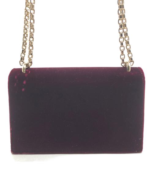 JIMMY CHOO（ジミーチュウ）JIMMY CHOO (ジミーチュウ) チェーンショルダーバッグ ワインレッドの古着・服飾アイテム
