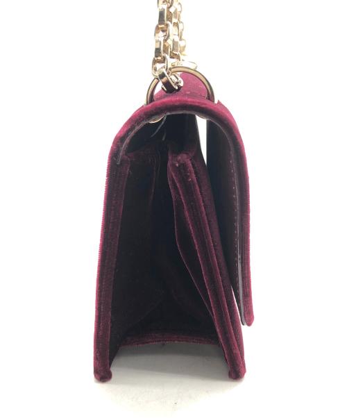 JIMMY CHOO（ジミーチュウ）JIMMY CHOO (ジミーチュウ) チェーンショルダーバッグ ワインレッドの古着・服飾アイテム