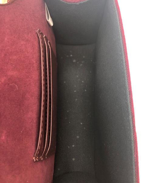 JIMMY CHOO（ジミーチュウ）JIMMY CHOO (ジミーチュウ) チェーンショルダーバッグ ワインレッドの古着・服飾アイテム