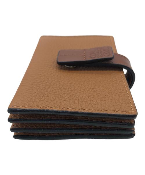 LOEWE（ロエベ）LOEWE (ロエベ) アコーディオンストラップ カードケース ブラウンの古着・服飾アイテム