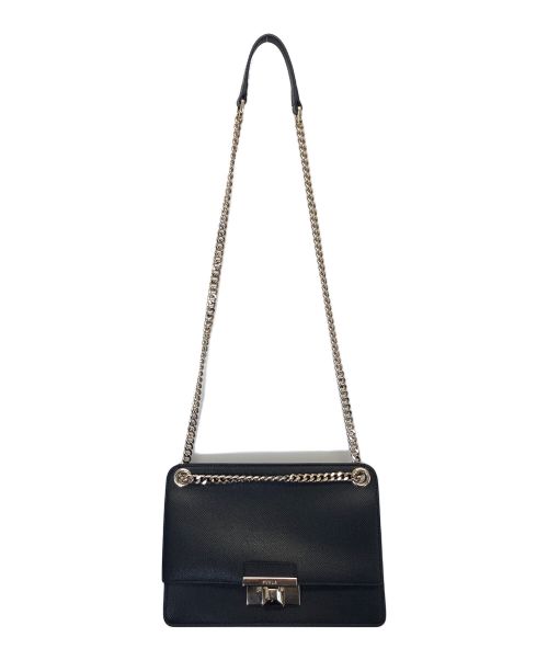 FURLA（フルラ）FURLA (フルラ) チェーンショルダーバッグ ブラックの古着・服飾アイテム