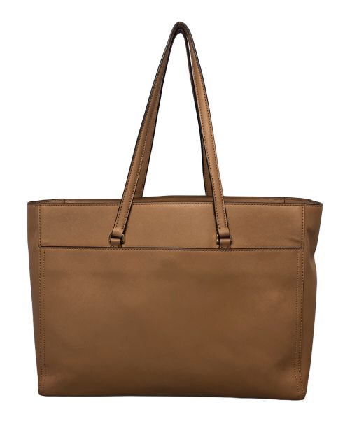 TORY BURCH（トリーバーチ）TORY BURCH (トリーバーチ) レザートートバッグ ブラウンの古着・服飾アイテム