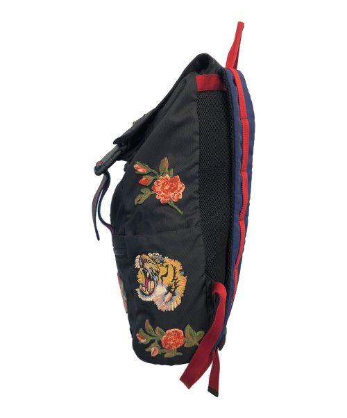 GUCCI（グッチ）GUCCI (グッチ) テクノキャンバスバックパック ブラックの古着・服飾アイテム