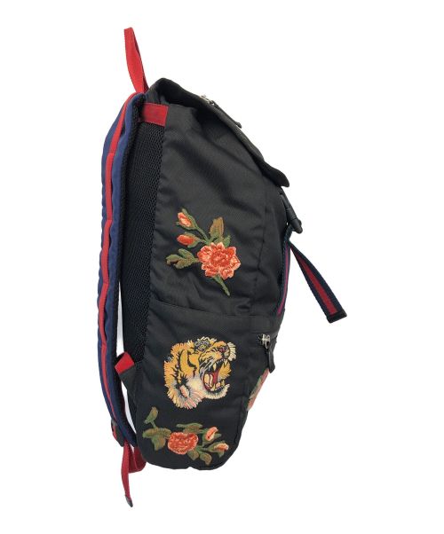 GUCCI（グッチ）GUCCI (グッチ) テクノキャンバスバックパック ブラックの古着・服飾アイテム
