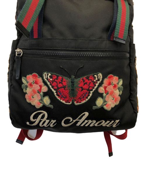 GUCCI（グッチ）GUCCI (グッチ) テクノキャンバスバックパック ブラックの古着・服飾アイテム