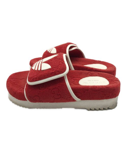 adidas（アディダス）adidas (アディダス) GUCCI (グッチ) GGプラットフォームサンダル レッド サイズ:7の古着・服飾アイテム